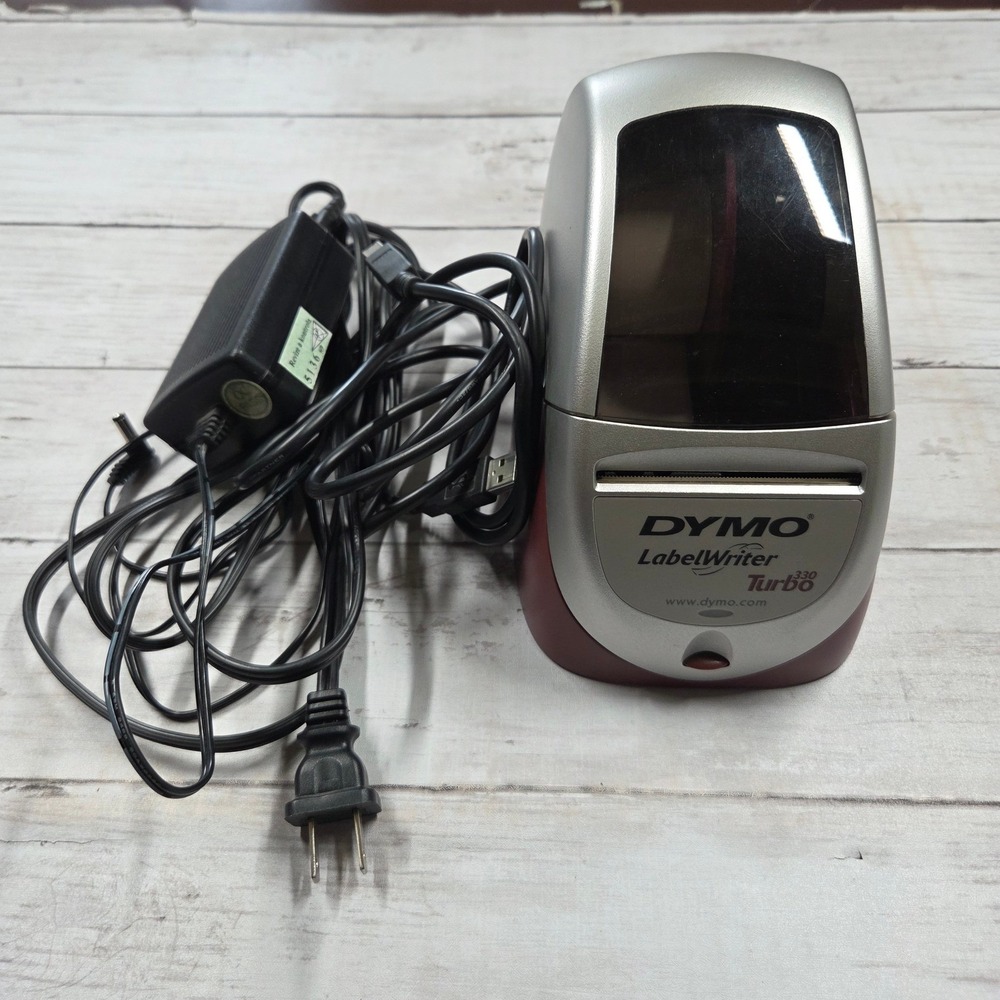 DYMO LabelWriter Turbo 330 Thermal Printer Silver Burgundy 90884 USB Office